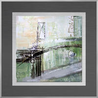 METALLBILD Abstraktes, Städte 50,7/50,7 cm  - Silberfarben/Multicolor, Basics, Holzwerkstoff/Metall (50,7/50,7cm) - Monee