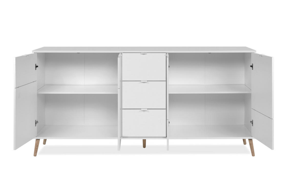 SIDEBOARD Geneva  in 190/90/40 cm  - Eichefarben/Weiß, Design, Holzwerkstoff/Kunststoff (190/90/40cm) - MID.YOU