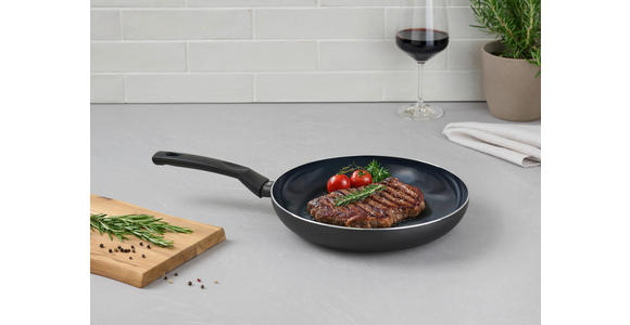 PFANNENSET Aluminium 3-teilig  - Schwarz, Basics, Kunststoff/Metall (20+24+28cm) - Homeware Profession.