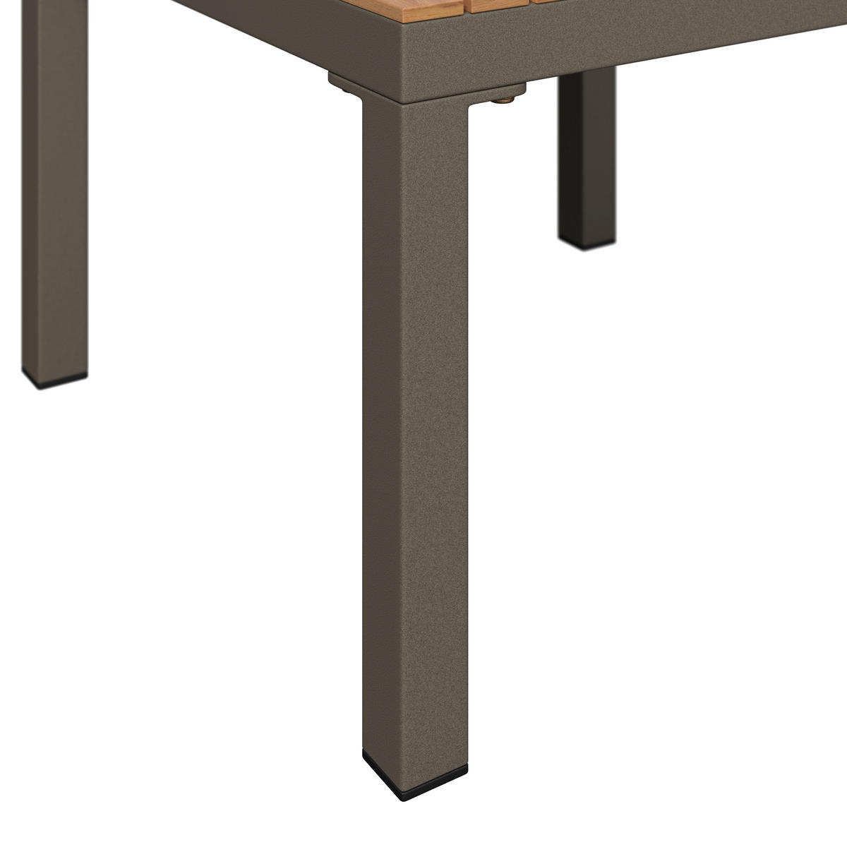 LOUNGEGARNITUR   57/35/57 cm Akazie vollmassiv Aluminium  - Beige/Beigebraun, MODERN, Holz/Textil (57/35/57cm) - Ambia Garden