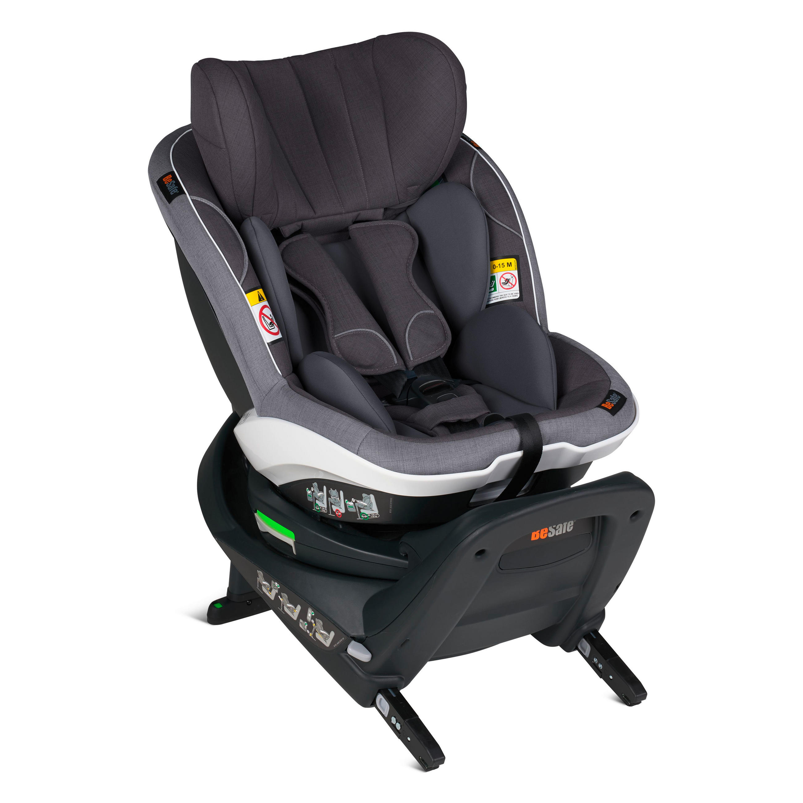 DJEČJA AUTOSJEDALICA Izi Turn I-Size - siva, Basics, tekstil/plastika (15,5kg) - Besafe
