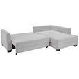 ECKSOFA in Cord Grau  - Anthrazit/Schwarz, KONVENTIONELL, Holz/Textil (267/181cm) - Carryhome