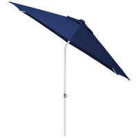 SONNENSCHIRM 230 cm Blau  - Blau/Silberfarben, Basics, Textil/Metall (230cm) - Kettler