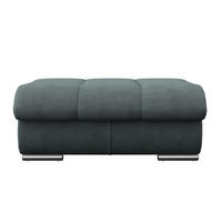 HOCKER Mikrofaser Grau  - Chromfarben/Grau, MODERN, Textil/Metall (100/43/80cm) - MID.YOU