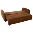 SCHLAFSOFA Flachgewebe Rostfarben  - Rostfarben/Schwarz, KONVENTIONELL, Kunststoff/Textil (250/74/108cm) - Carryhome