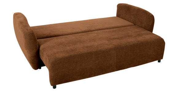 SCHLAFSOFA Flachgewebe Rostfarben - Rostfarben/Schwarz, KONVENTIONELL, Kunststoff/Textil (250/74/108cm) - Carryhome