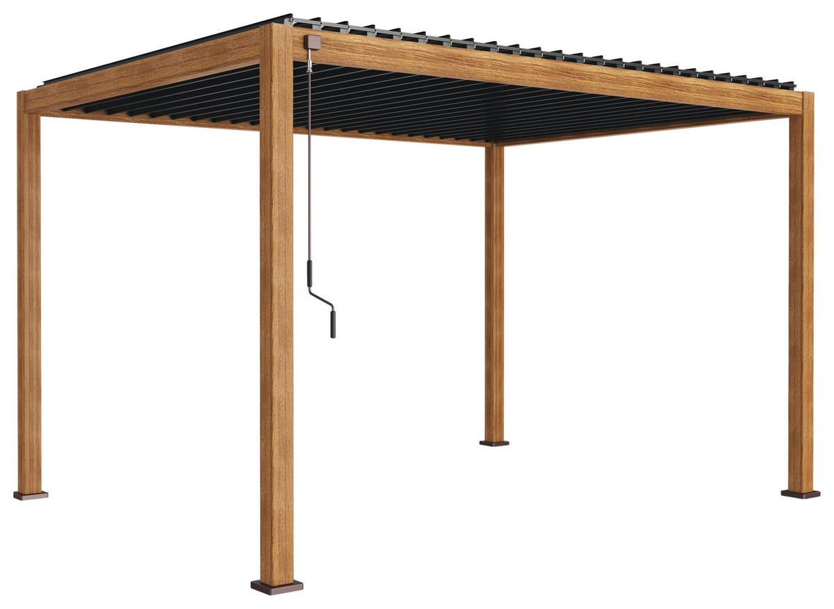 PERGOLA velikost: 400/250/300 cm - hnedá/antracitová, Modern, kov (400/250/300cm) - Gardenson