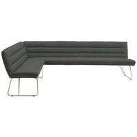 ECKBANK 184/284 cm  in Grau, Edelstahlfarben  - Edelstahlfarben/Grau, Design, Textil/Metall (184/284cm) - Dieter Knoll