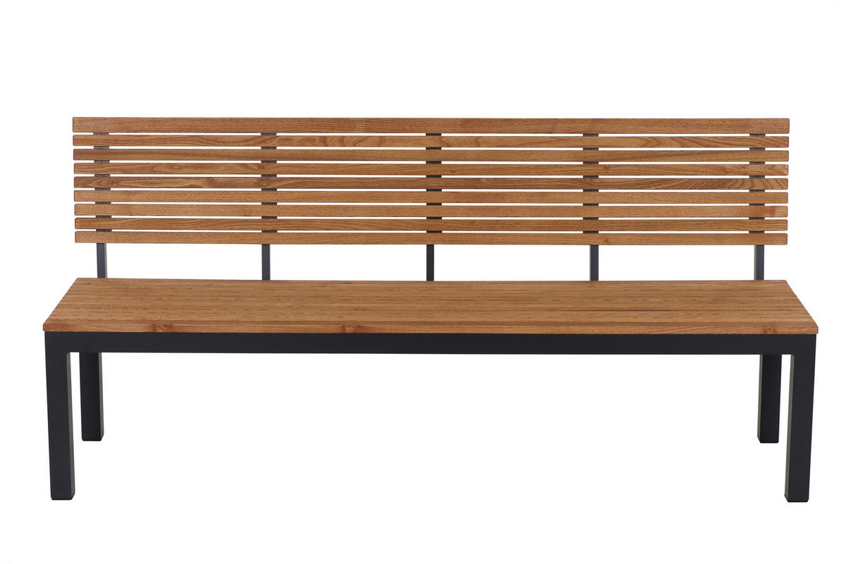 GARTENBANK 180/84/157,5 cm  in Naturfarben  - Anthrazit/Robinienfarben, KONVENTIONELL, Holz/Metall (180/84/157,5cm) - Siena Garden