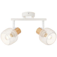 DECKENSTRAHLER - Weiss/Kieferfarben, Basics, Holz/Metall (38/17,5/10cm) - Brilliant