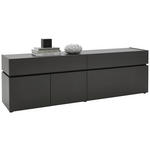 LOWBOARD  in 180/57/40 cm  - Schwarz/Graphitfarben, Design, Holzwerkstoff/Kunststoff (180/57/40cm) - Voleo