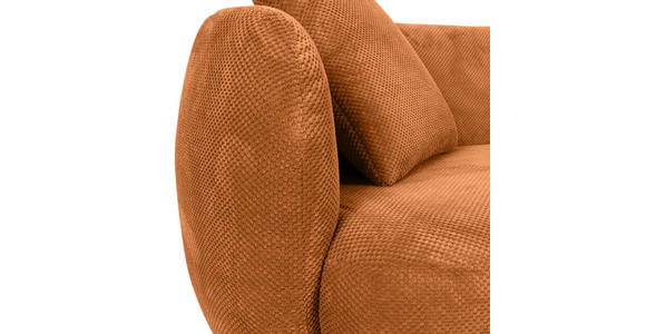 BIGSOFA Flachgewebe Kupferfarben - Schwarz/Kupferfarben, KONVENTIONELL, Kunststoff/Textil (228/73/103cm) - Ambia Home