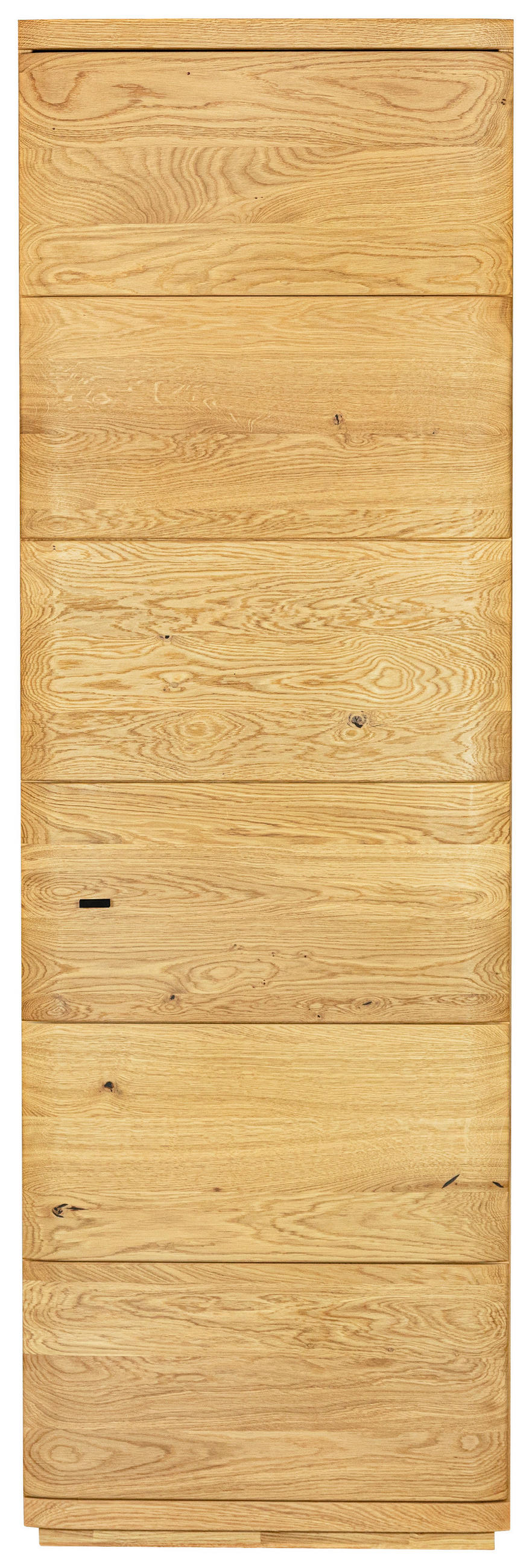 GARDEROBENSCHRANK in 60/206/38 cm - Eichefarben/Schwarz, Natur, Holz/Metall (60/206/38cm) - Linea Natura