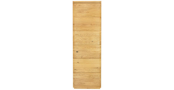 GARDEROBENSCHRANK 60/206/38 cm  - Eichefarben/Schwarz, Natur, Holz/Metall (60/206/38cm) - Linea Natura