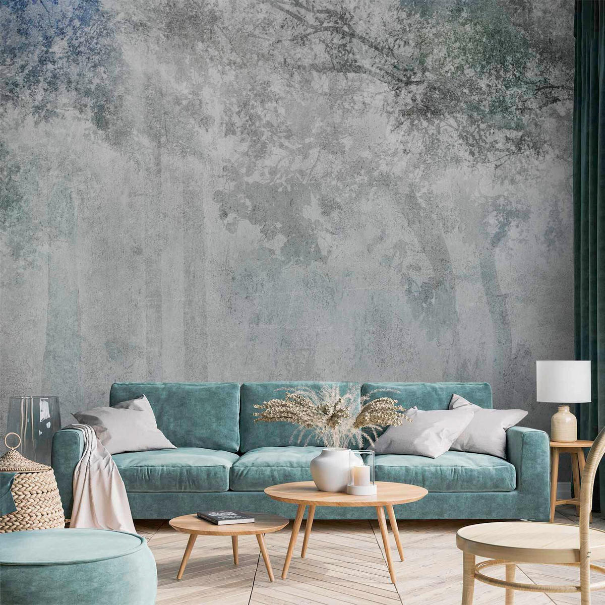 FOTOTAPETE  - Blau/Grau, LIFESTYLE, Textil (450/315cm) - artgeist