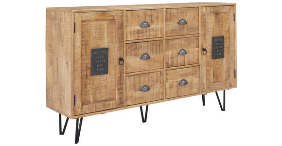 SIDEBOARD 150/90/40 cm - Hellbraun/Naturfarben, LIFESTYLE, Holz/Metall (150/90/40cm) - Landscape