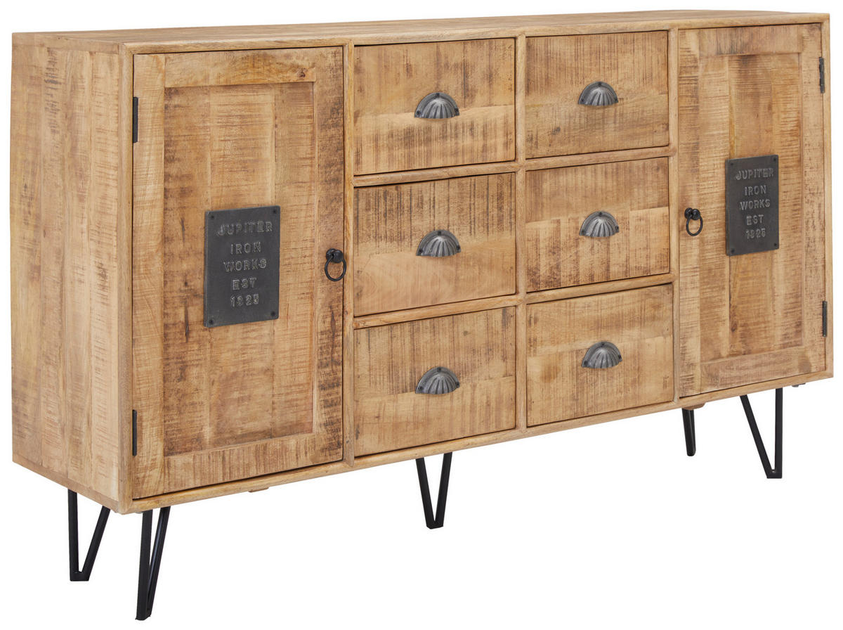 SIDEBOARD 150/90/40 cm Naturfarben, Hellbraun  - Hellbraun/Naturfarben, Lifestyle, Holz/Metall (150/90/40cm) - Landscape