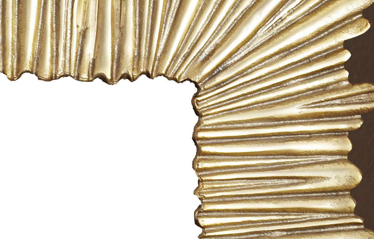 STENSKO OGLEDALO, 75/75/3 cm steklo  - zlate barve, Design, kovina/steklo (75/75/3cm) - MID.YOU