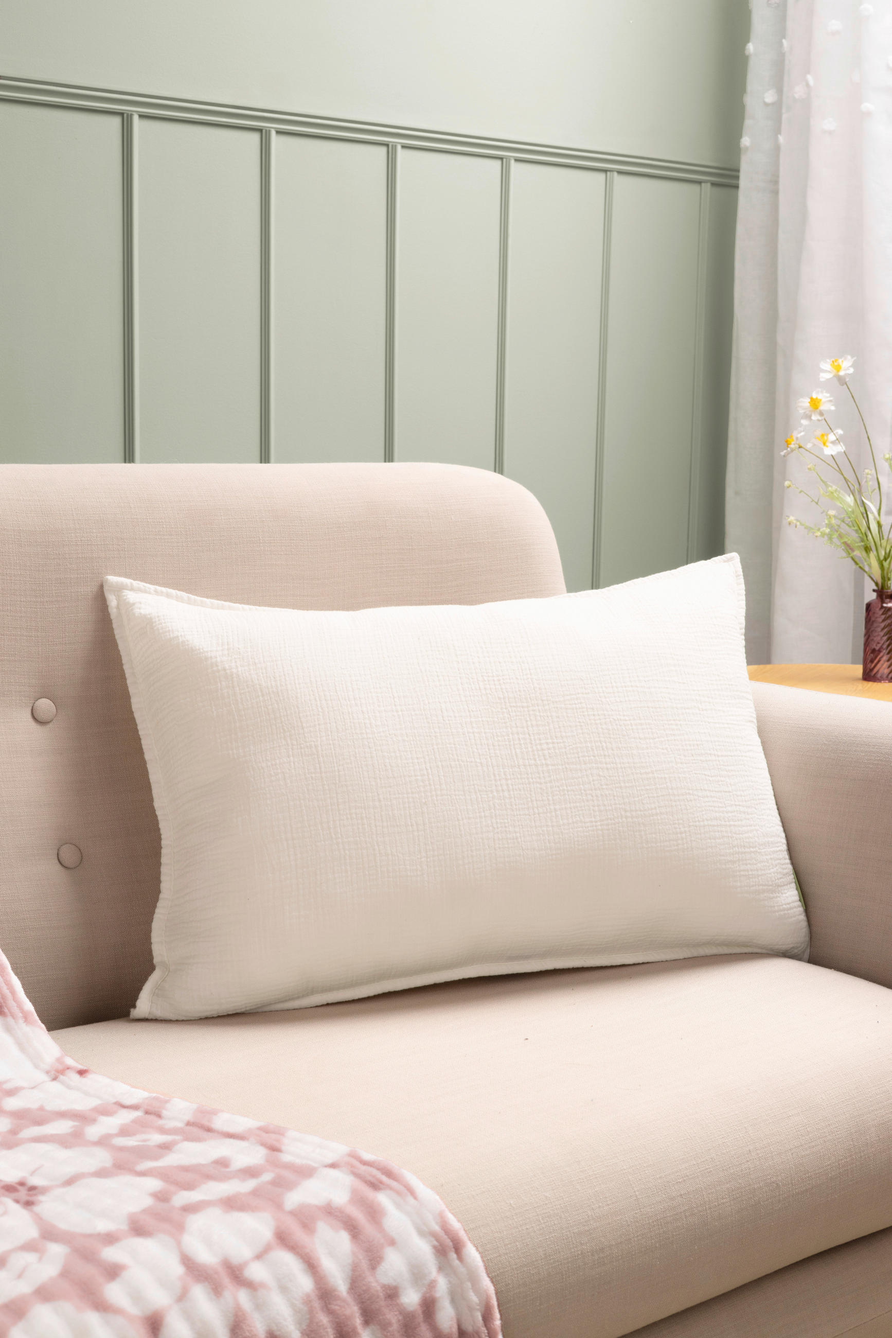 DEKORAČNÍ POLŠTÁŘ 60/40 cm - bílá, Basics, textil (60/40cm) - Esposa
