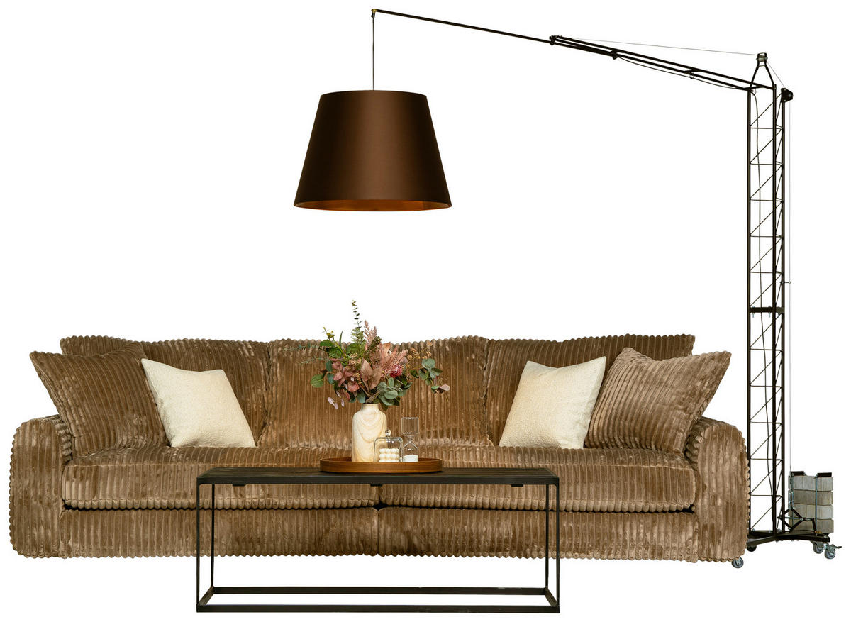 SOFFA i manchester beige  - beige, Klassisk, metall/trä (276/85/110cm) - Novel