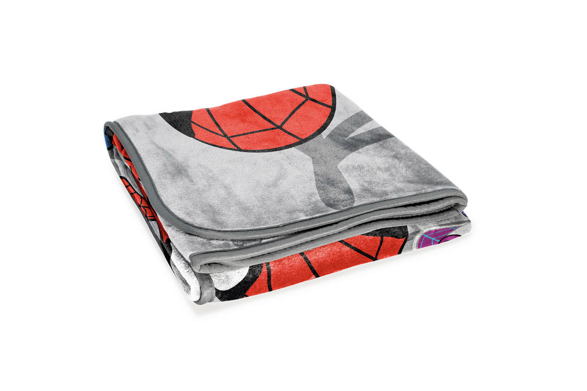 ÜBERWURF 130/150 cm  - Rot/Grau, Basics, Textil (130/150cm)