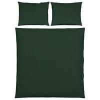 BETTWÄSCHESET Damast 200/210 cm  65 cm/100 cm  - Waldgrün, Basics, Textil (200/210cm) - Dieter Knoll