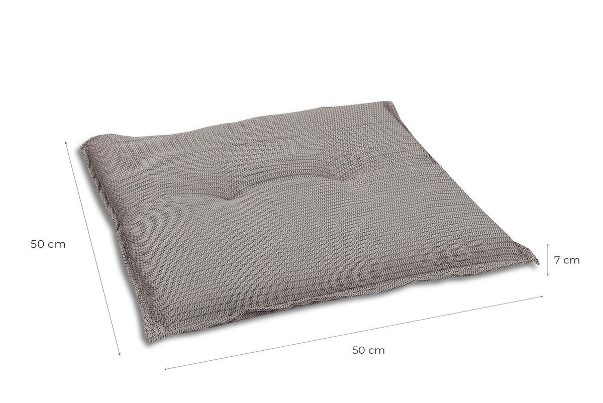 GARTENSITZKISSENSET meliert  - Grau, Basics, Textil (50/7/50cm)
