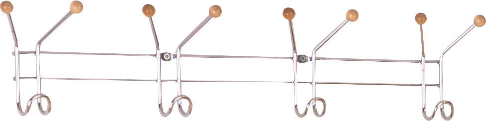 HAKENLEISTE  in Buche Chromfarben  - Chromfarben, Basics, Holz/Metall (60/12/5cm) - Boxxx