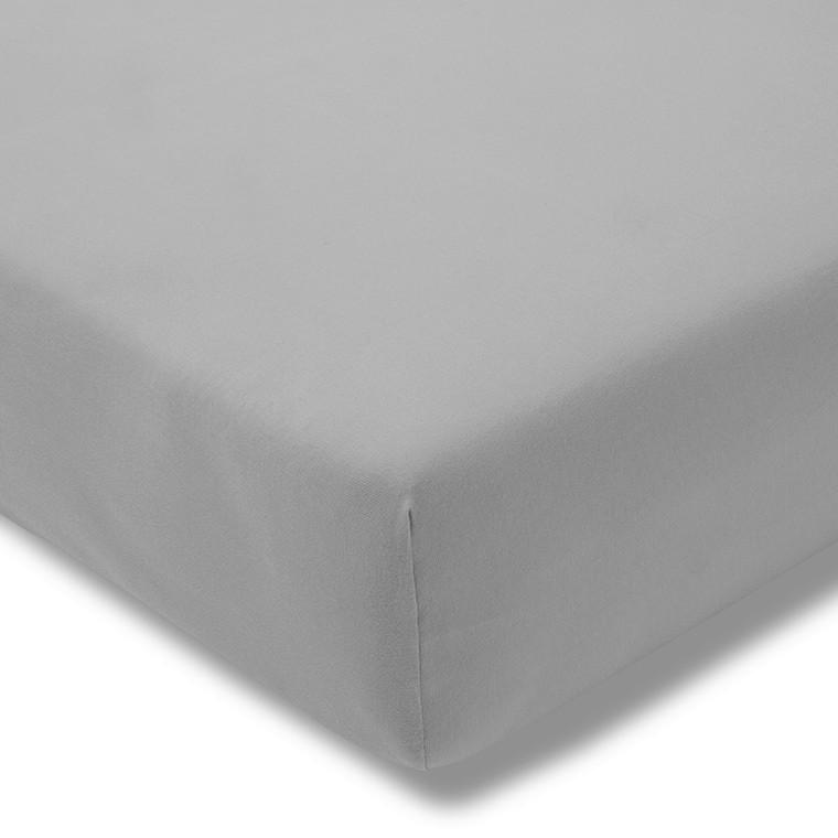 SPANNBETTTUCH Exquisit Single-Jersey  - Platinfarben, Basics, Textil (100/200cm) - Estella
