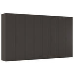 DREHTÜRENSCHRANK 400/223/61 cm,  in Graphitfarben, 8-türig  - Graphitfarben, Basics, Holzwerkstoff/Metall (400/223/61cm) - Novel