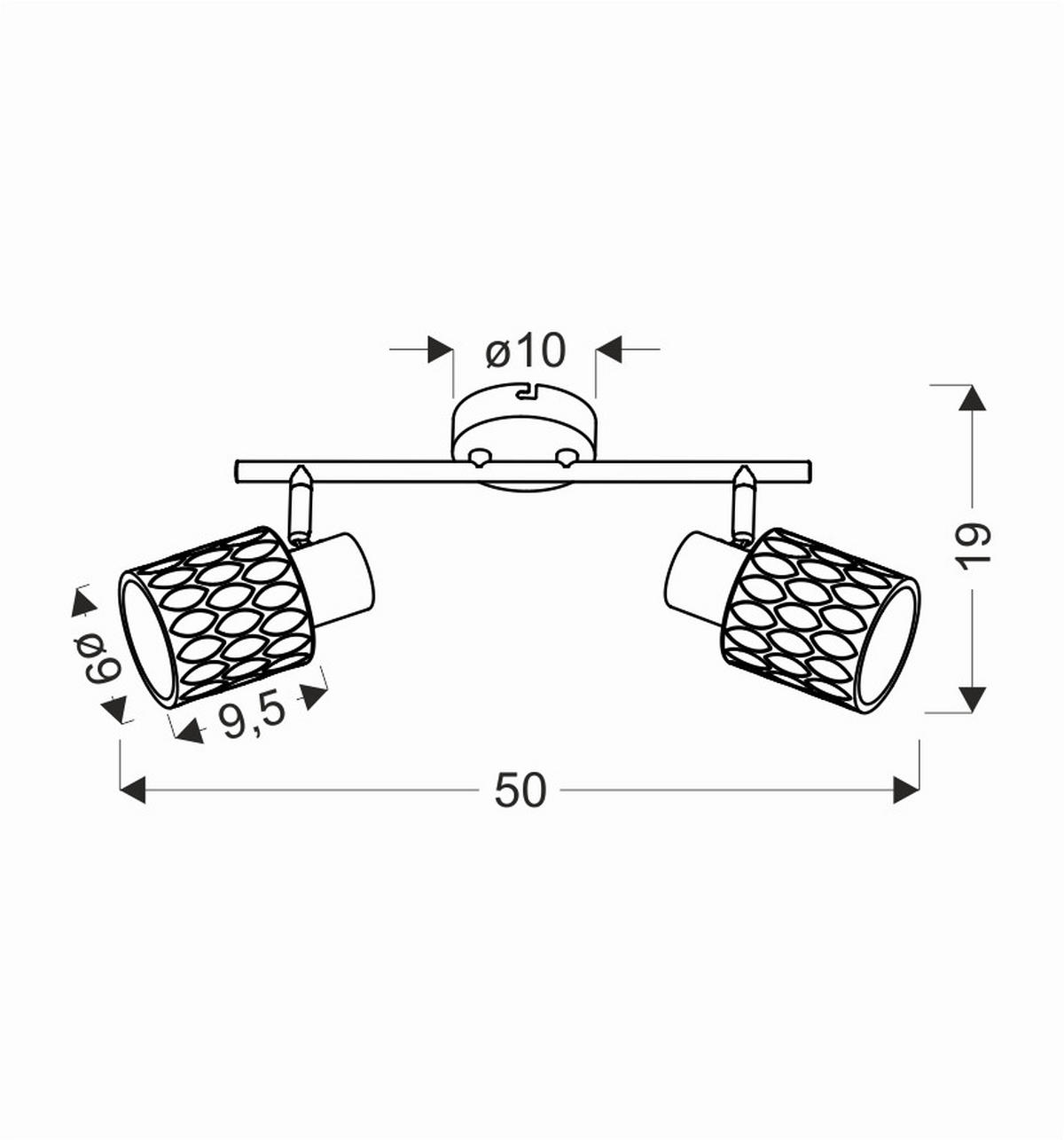STRAHLER Bill 50/9/19 cm   - Schwarz, Design, Glas/Metall (50/9/19cm)