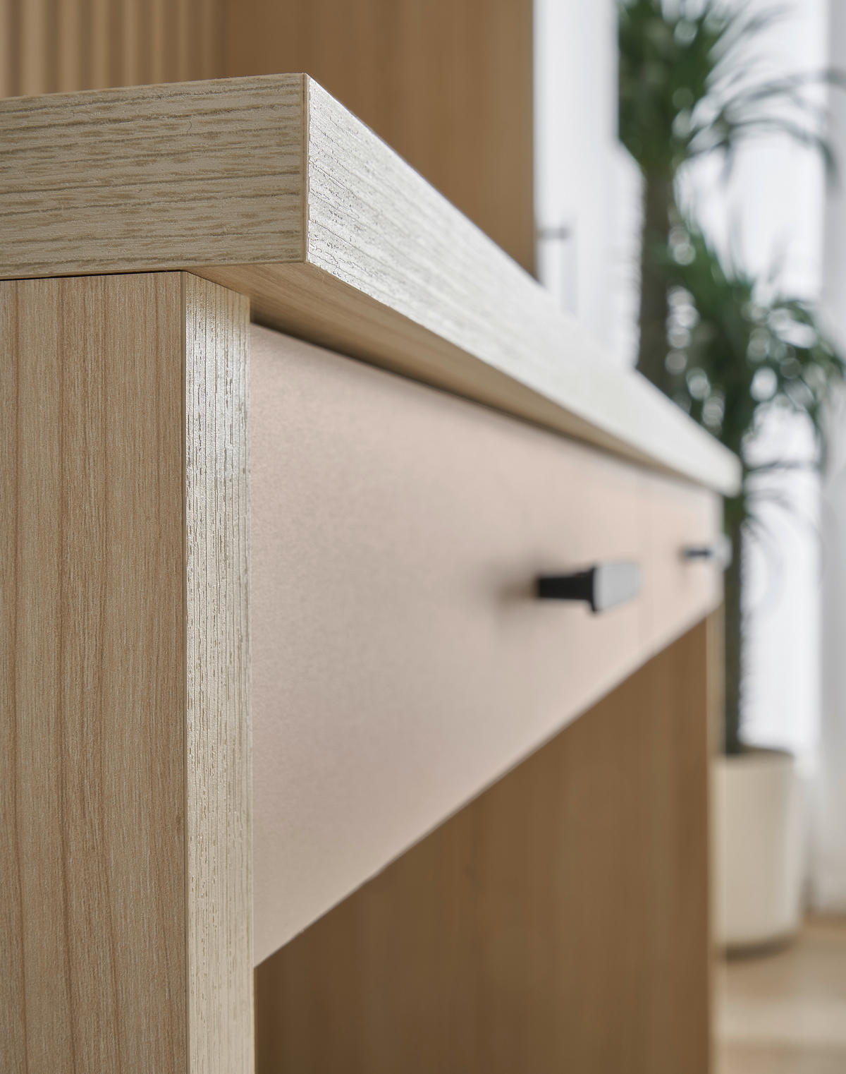 Bürokombination - Kaschmir/Eichefarben, MODERN, Holzwerkstoff (250/200/60cm) - MID.YOU