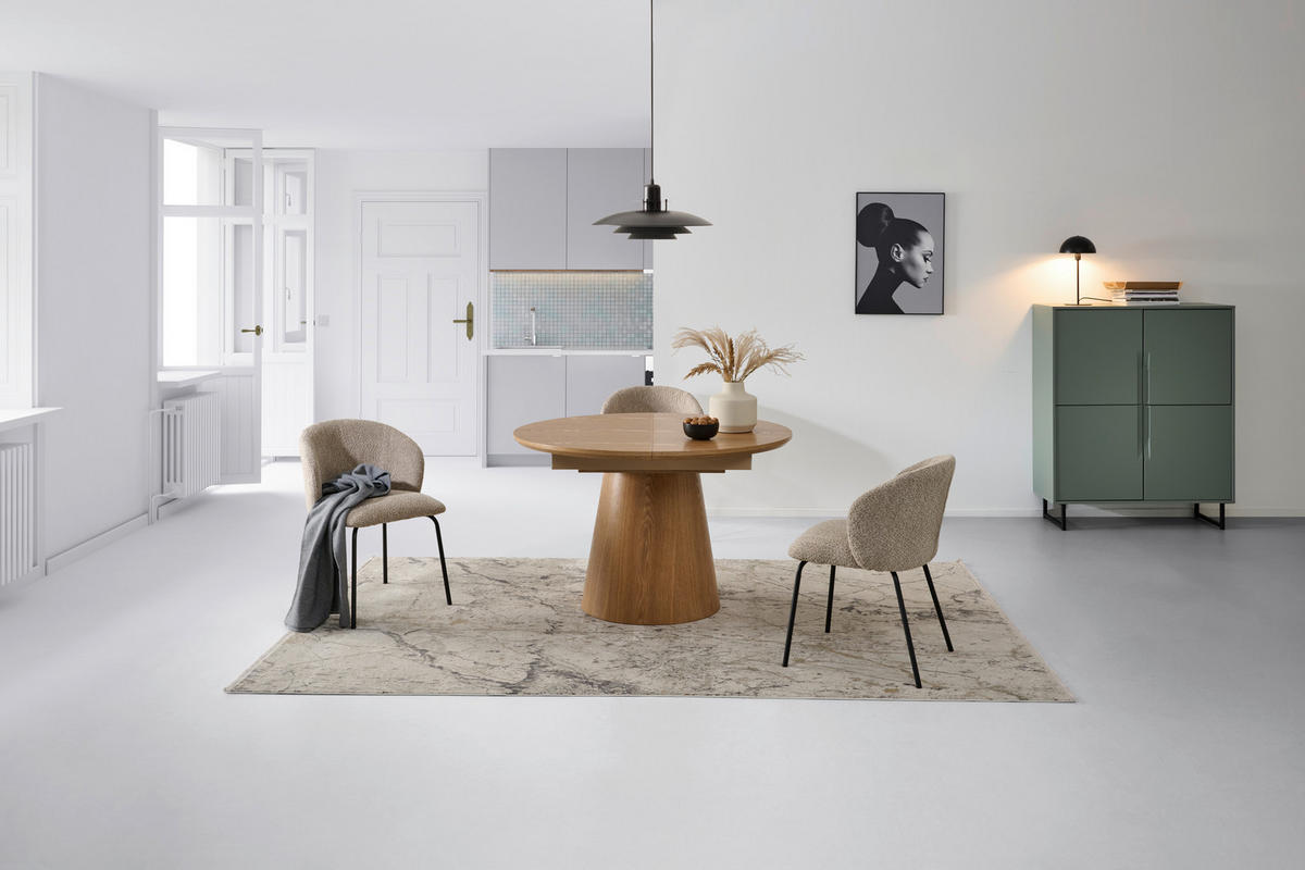 JEDÁLENSKÝ STÔL, farba duba, 120-160/120/76 cm - farba duba, Konventionell, drevo/kompozitné drevo (120-160/120/76cm) - MID.YOU