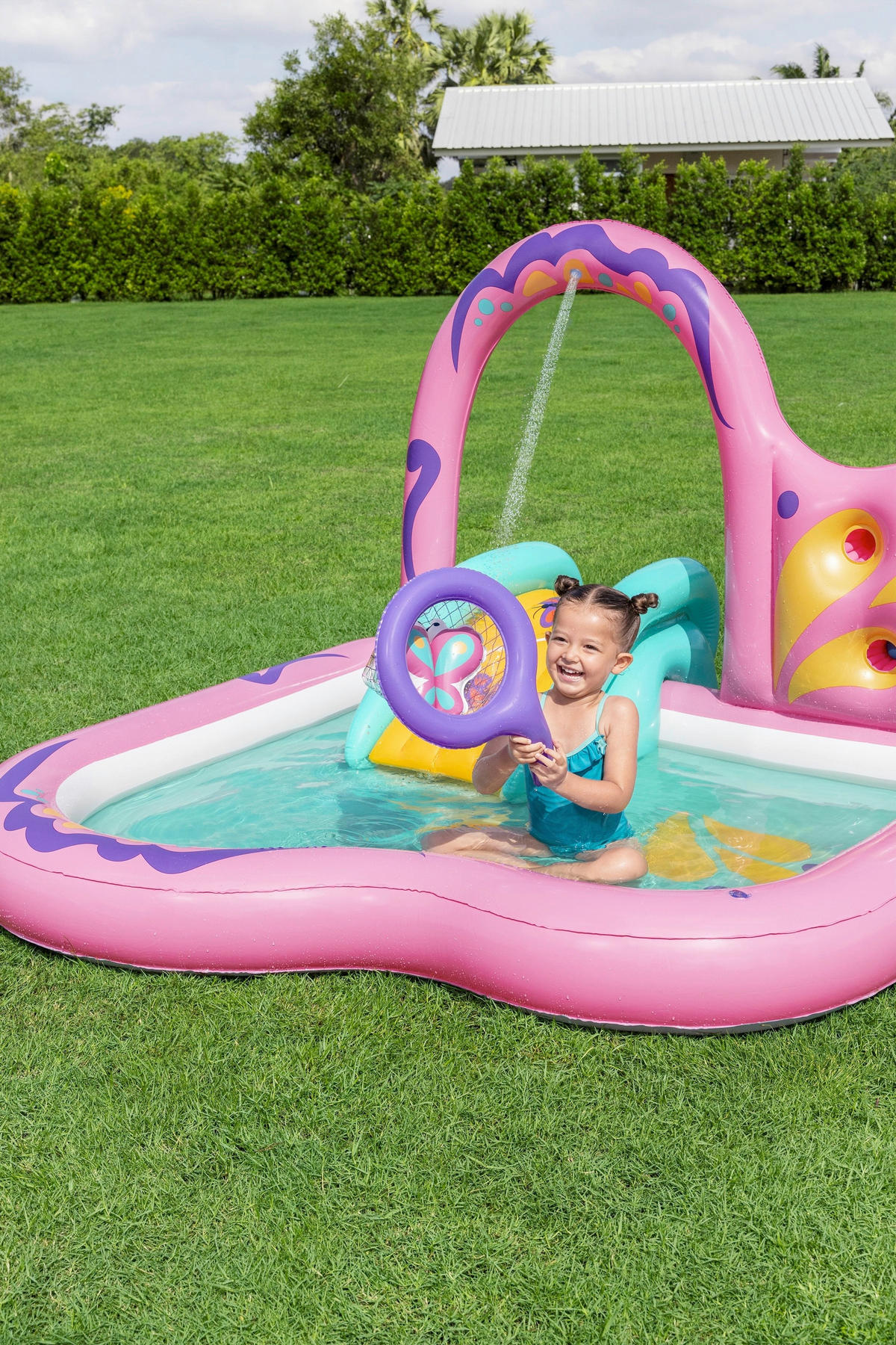 PLANSCHBECKEN 180/180/117 cm  - Multicolor, Basics, Kunststoff (180/180/117cm) - Bestway