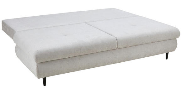 SCHLAFSOFA  mit Liegefunktion, Rücken echt Chenille Hellgrau  - Hellgrau/Schwarz, KONVENTIONELL, Holz/Textil (212/97/105cm) - Carryhome