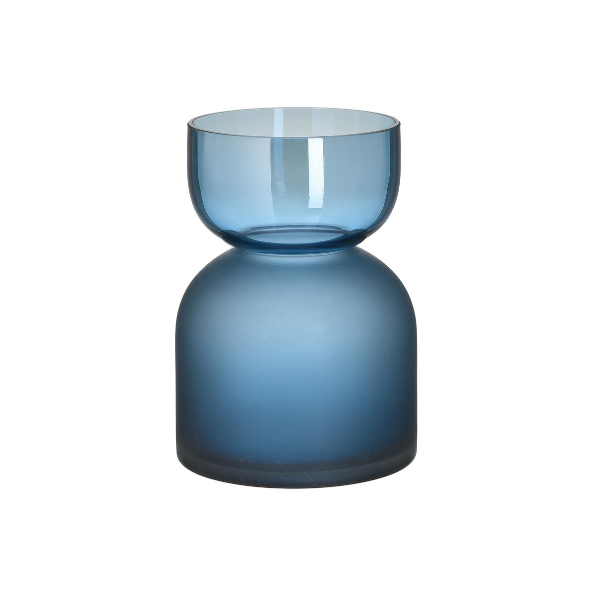VASE 21 cm  - Blau, Trend, Glas (15/15/21cm)
