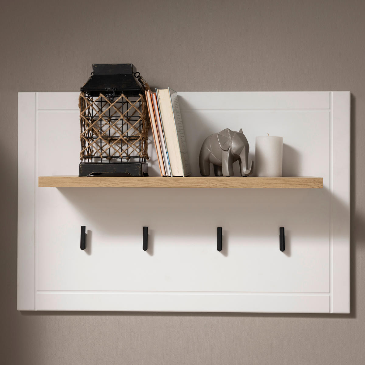 GARDEROBE 5-teilig  in 260/194,5/41 cm  - Weiß/Eiche Artisan, Basics, Holzwerkstoff (260/194,5/41cm) - Carryhome
