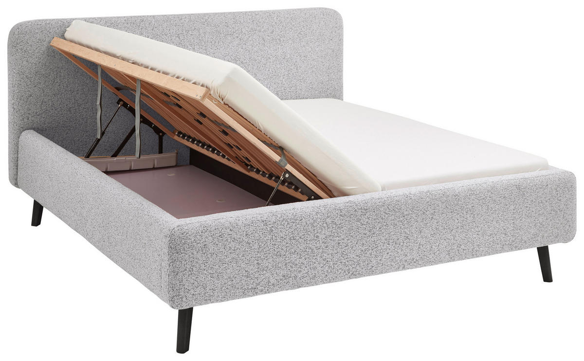 POLSTERBETT 180/200 cm, {[inkl. ],item.attr('349-543'),[, ]} - Birkefarben/Buchefarben, Design, Holz/Textil (180/200cm) - Xora