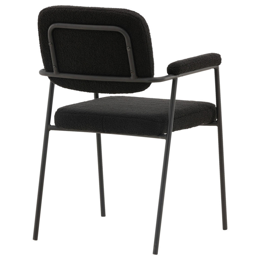 Thumbnail - Livetastic Stuhl-Set, Schwarz, Metall, Textil, Füllung: Schaumstoff, zylindrisch, 58x90x61 cm, Stühle