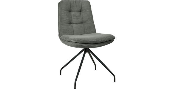 STUHL - Schwarz/Olivgrün, Design, Textil/Metall (49/90/68cm) - Johann Jakob