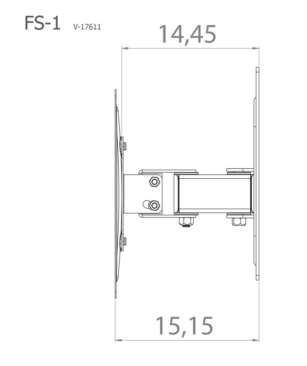 TV-WANDHALTER 37 Zoll  - Silberfarben, KONVENTIONELL, Metall (24,33/22/9,6cm) - MID.YOU