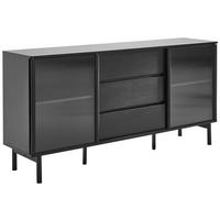 ŠIROKÁ KOMODA, čierna, 160/79/40 cm - číra/čierna, Design, kov/drevo (160/79/40cm) - MID.YOU