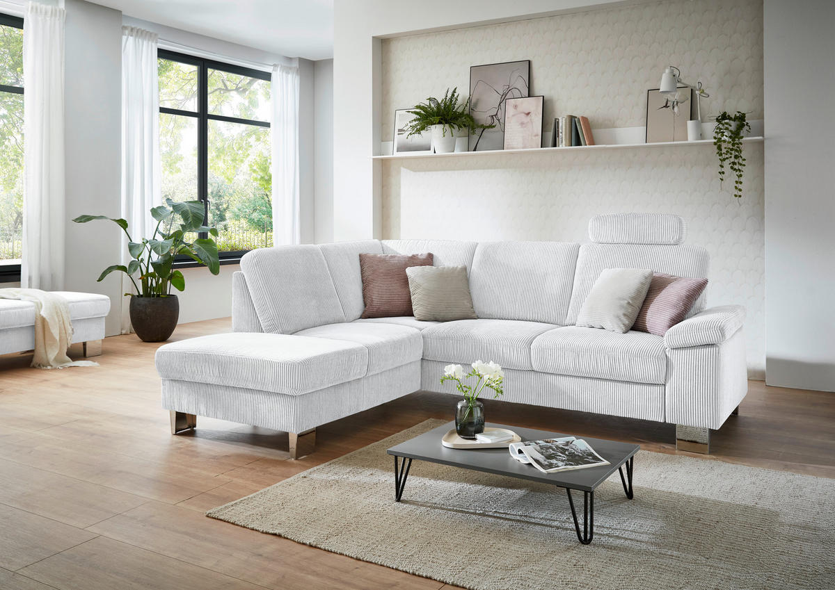 HÖRNSOFFA i manchester silver  - stålfärgad/silver, Klassisk, metall/textil (200/248cm) - Beldomo System
