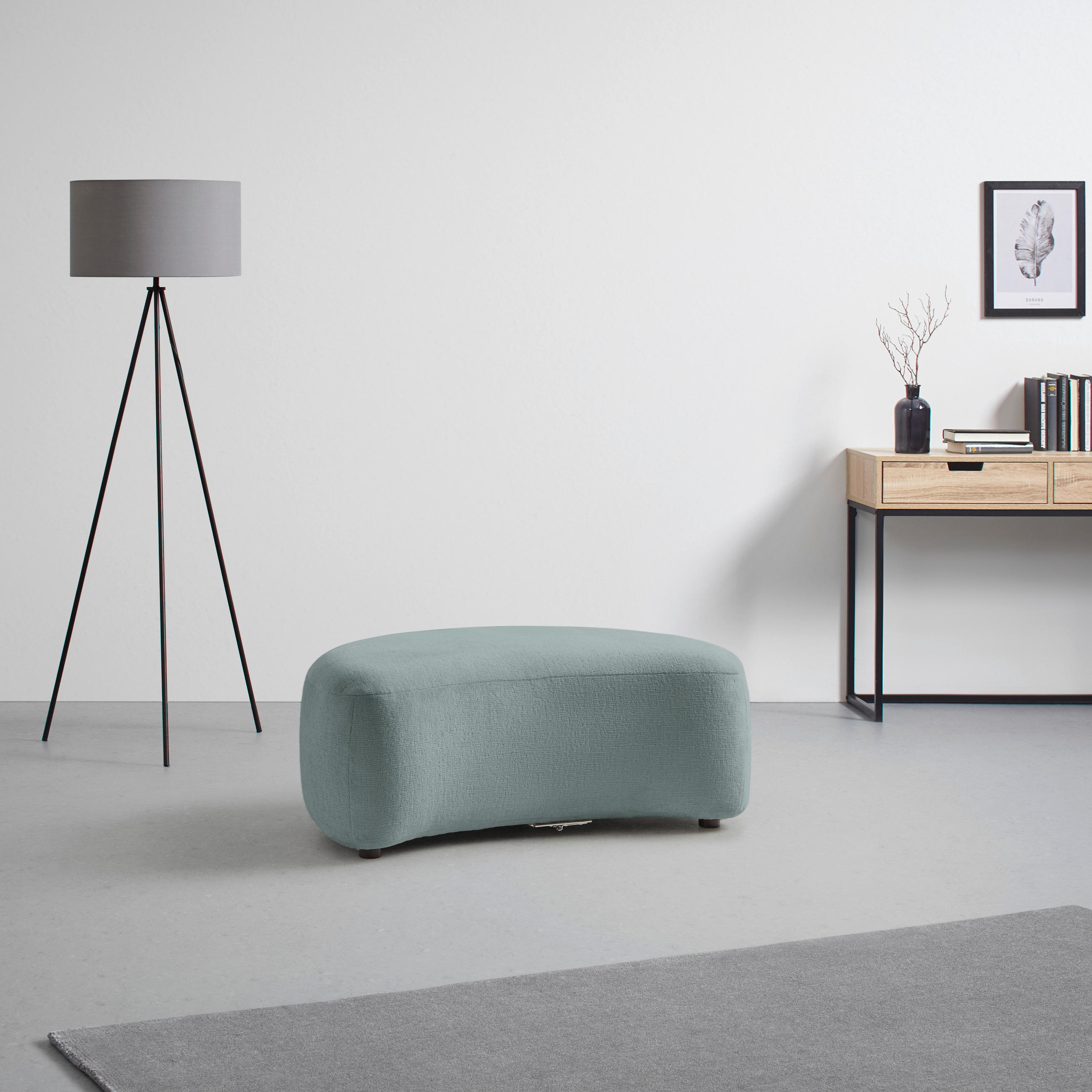 PALL i textil ljusblå  - ljusblå/svart, Modern, textil/plast (102/42/66cm) - MID.YOU