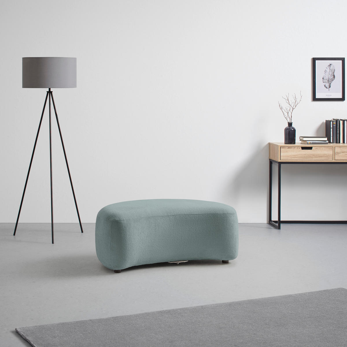 PALL i textil ljusblå  - ljusblå/svart, Modern, textil/plast (102/42/66cm) - MID.YOU