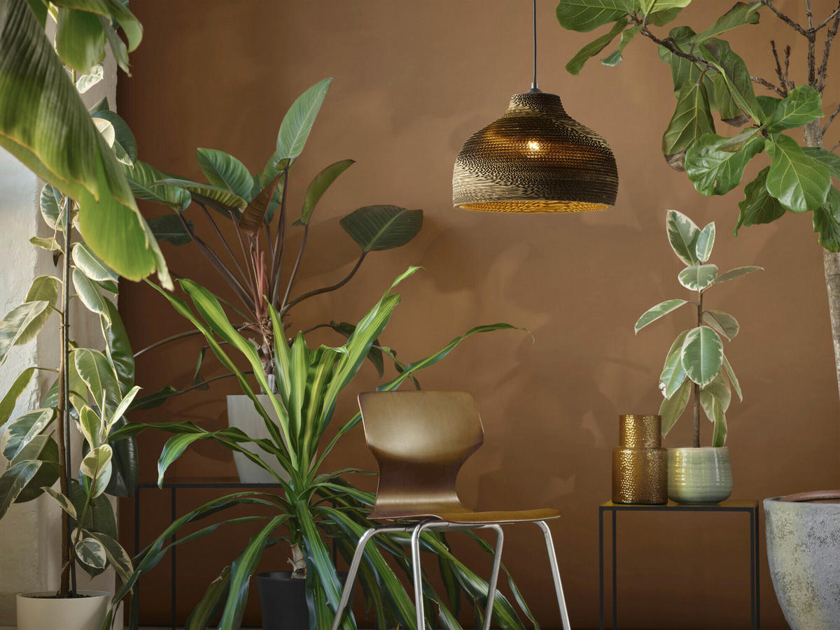 HÄNGELEUCHTE 36/132 cm  - Braun, Natur, Karton/Metall (36/132cm) - Osram