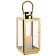 LATERNE - Goldfarben, LIFESTYLE, Glas/Metall (14/30/13cm) - Ambia Home