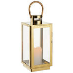 LATERNE - Goldfarben, LIFESTYLE, Glas/Metall (14/30/13cm) - Ambia Home