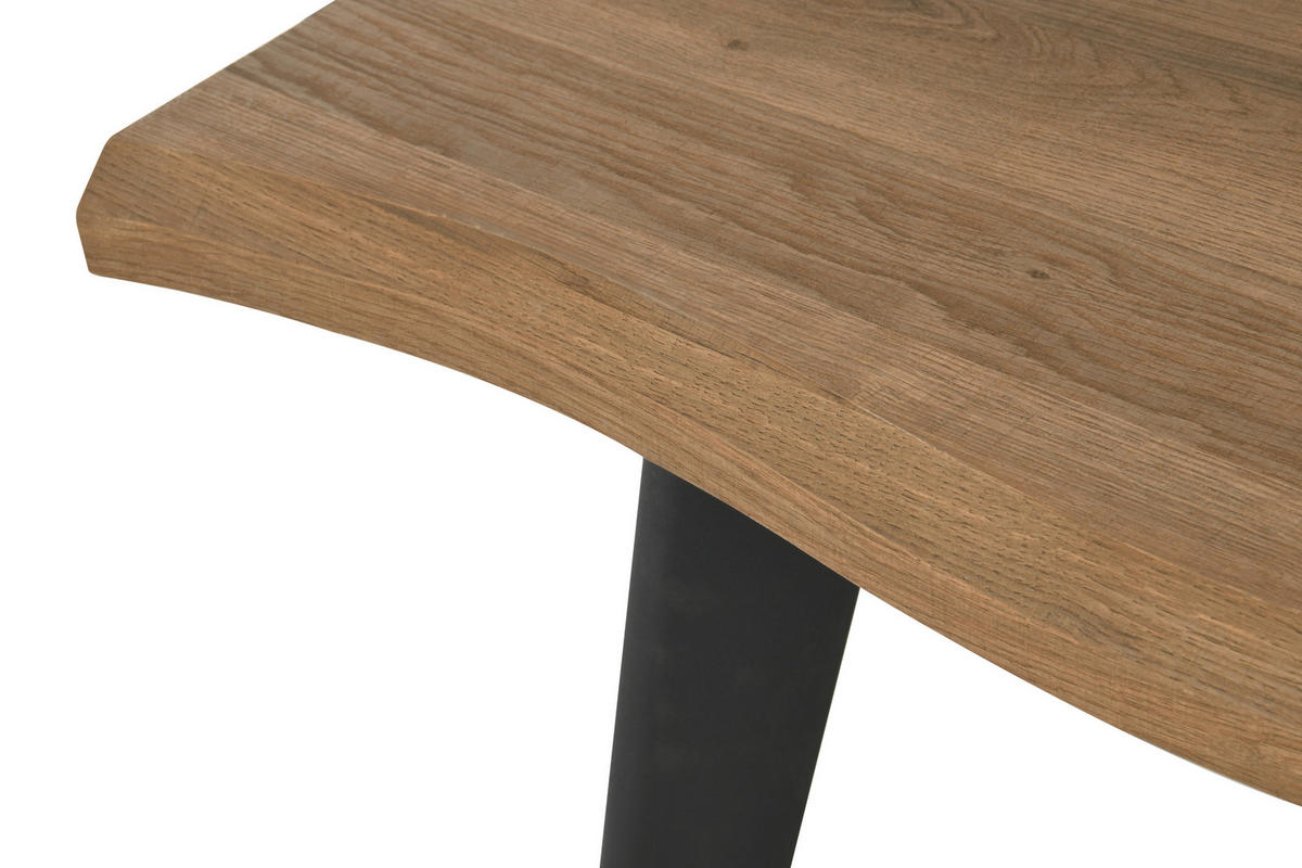 JEDÁLENSKÝ STÔL, farba duba, 160/90/76 cm - čierna/farba duba, Modern, kov/kompozitné drevo (160/90/76cm) - MID.YOU