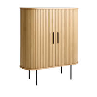 WEINSCHRANK Eichefarben  100/118/40 cm  - Eichefarben/Schwarz, Trend, Holz/Holzwerkstoff (100/118/40cm) - home24